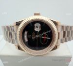 Rolex Day Date 40mm Rose Gold Black Onyx Dial Watch Best Replica